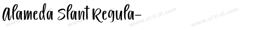 Alameda Slant Regula字体转换